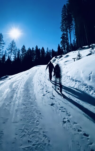 Eine Skitour bei Vollmond auf der Fageralm. | © Reiteralm Bergbahnen